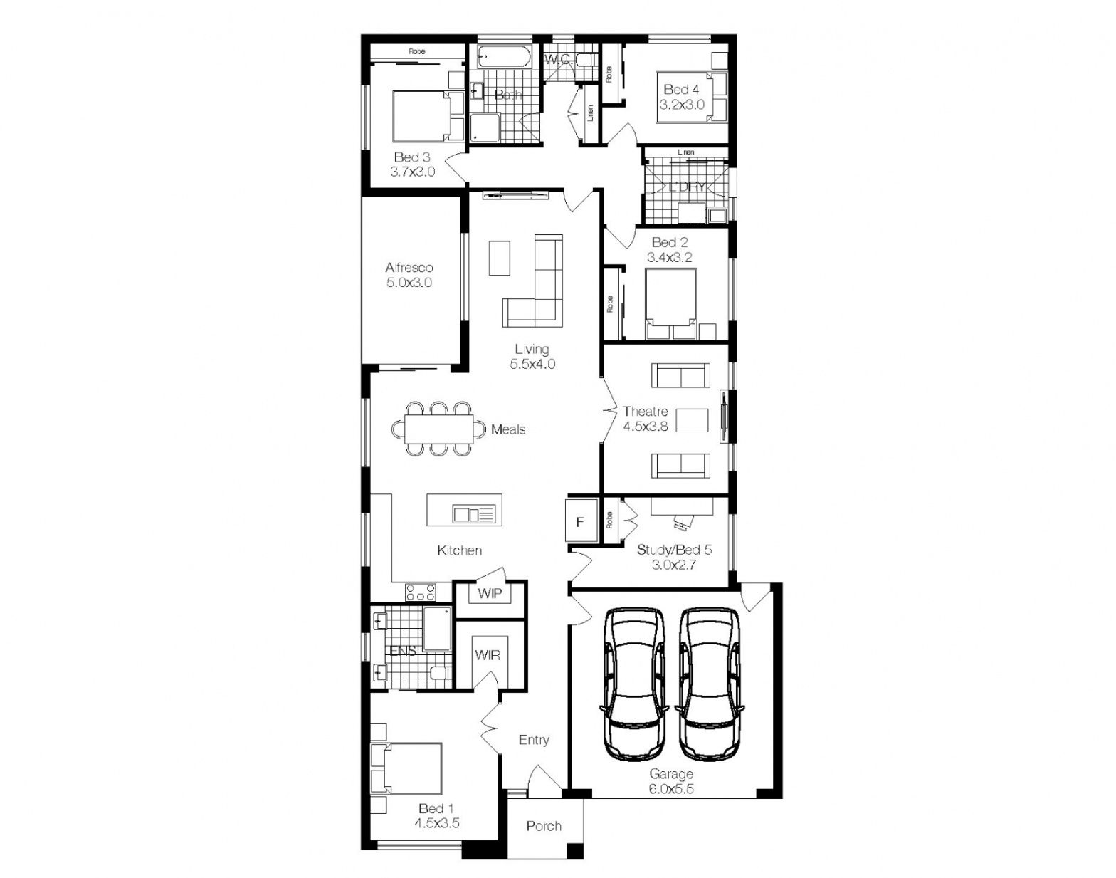 The Sanville Floorplan